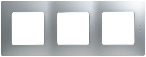 Рамка универсальная Legrand Etika 3-м. алюминий  картинка